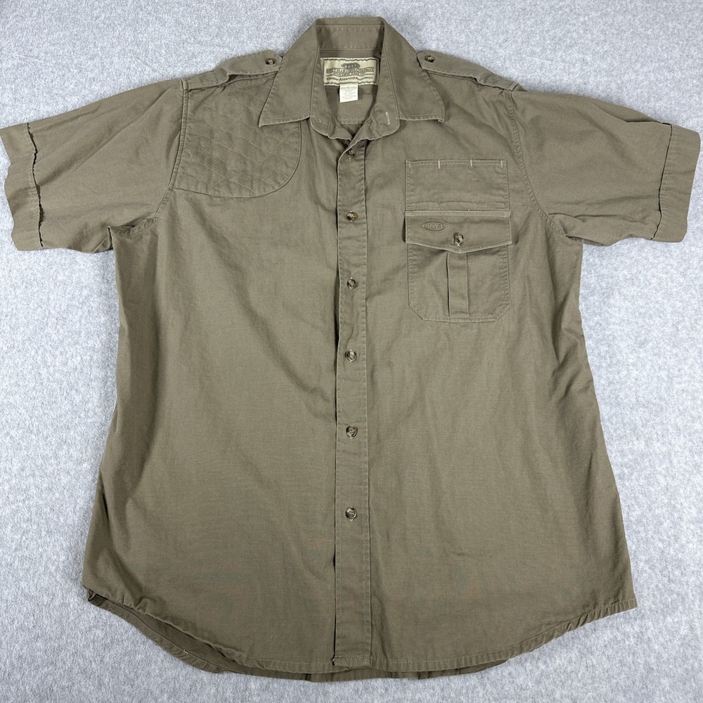 Boyt Harness Company Men's Shooting Utility Safari Short Sleeve Shirt Green L